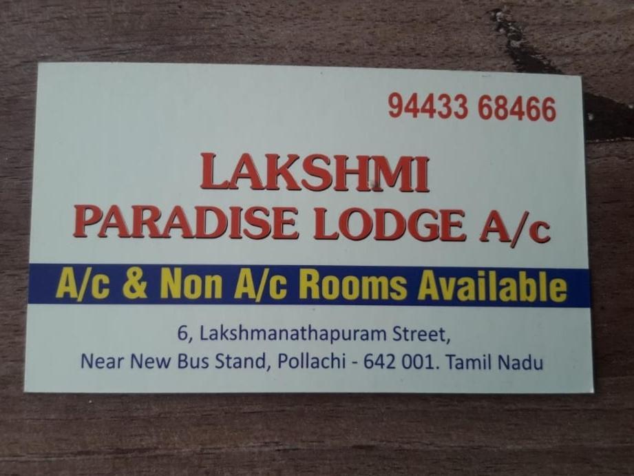 Lakshmi Paradise Lodge A/C Pollāchi Exterior foto